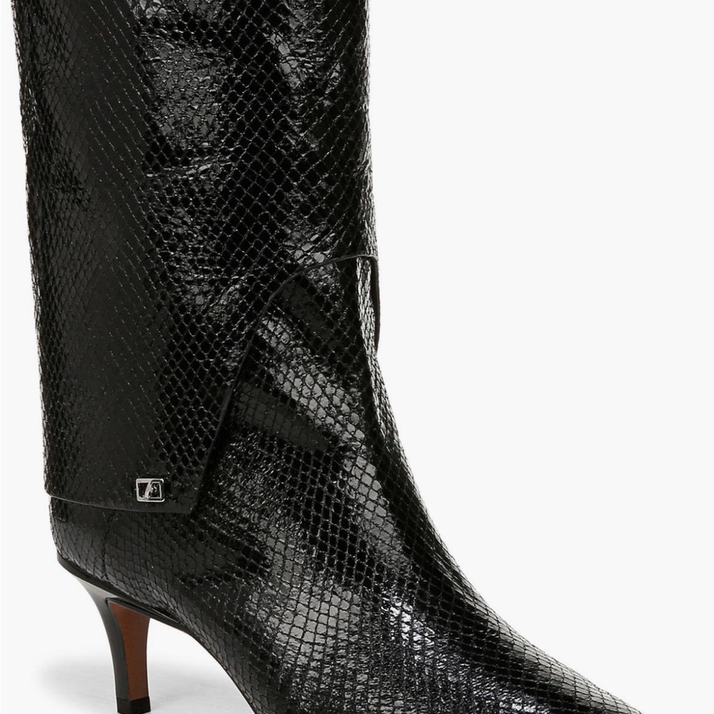 Franco Sarto Alberta Black Snakeskin Women's Boots